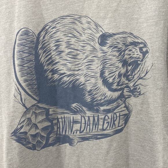 No brand Damn Girl! Beaver T-shirt novelty casual funny unisex comfortable sz M - Picture 2 of 5